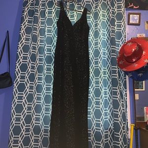 Size 12. Black Hugo Buscati collection prom dress.